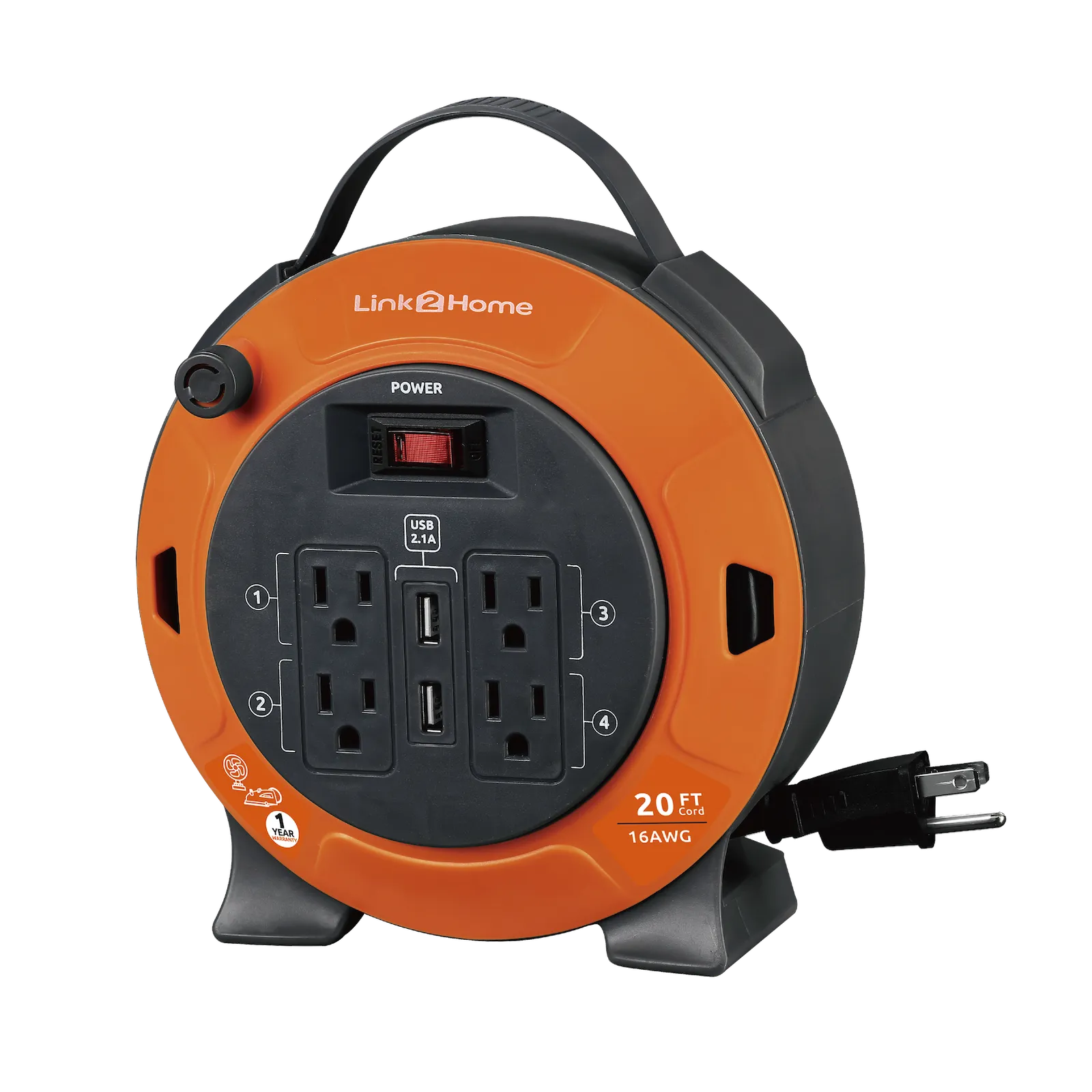 Link2Home - Cord Reel 20 ft. Extension