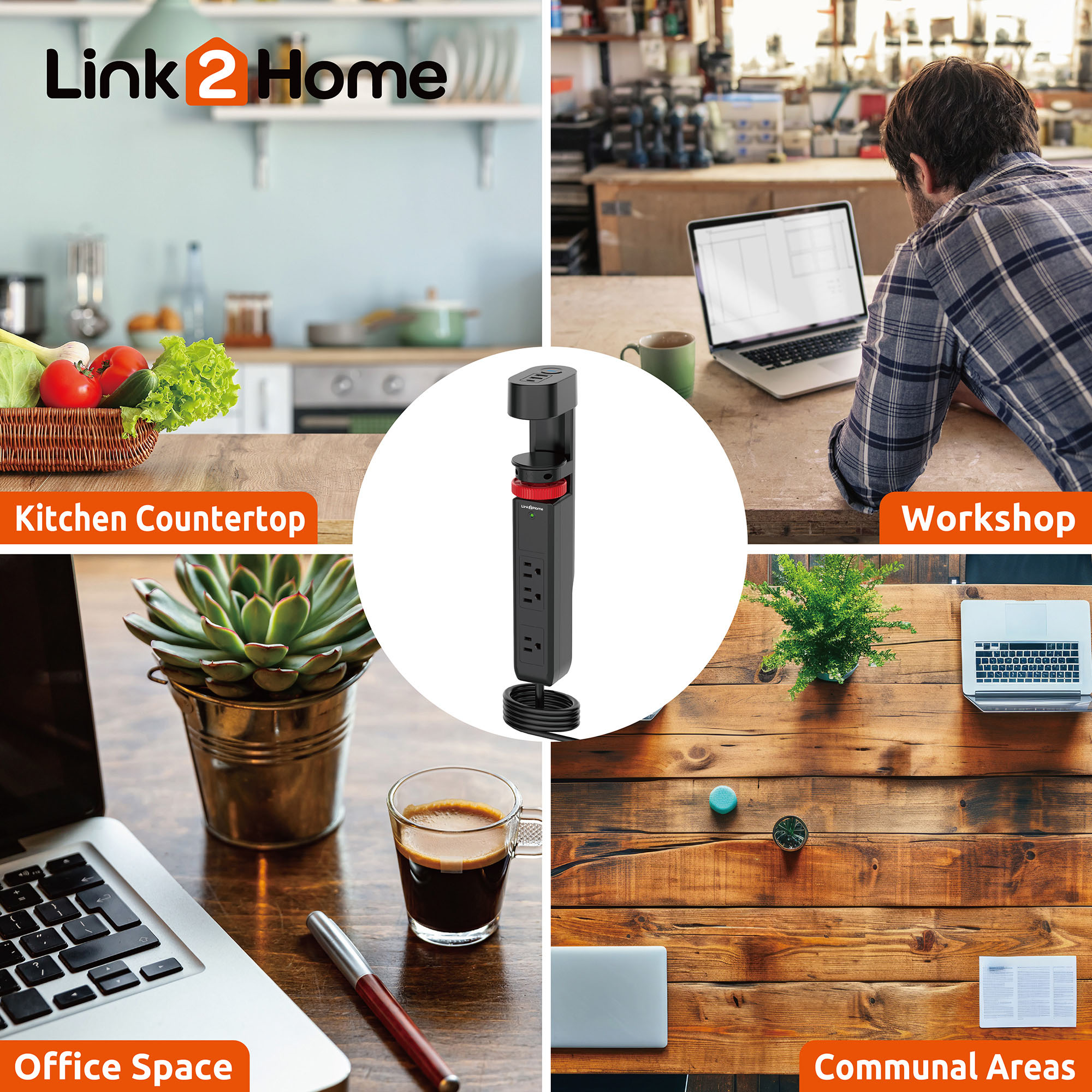 Link2Home - Cord Storage 3 ft. Extension