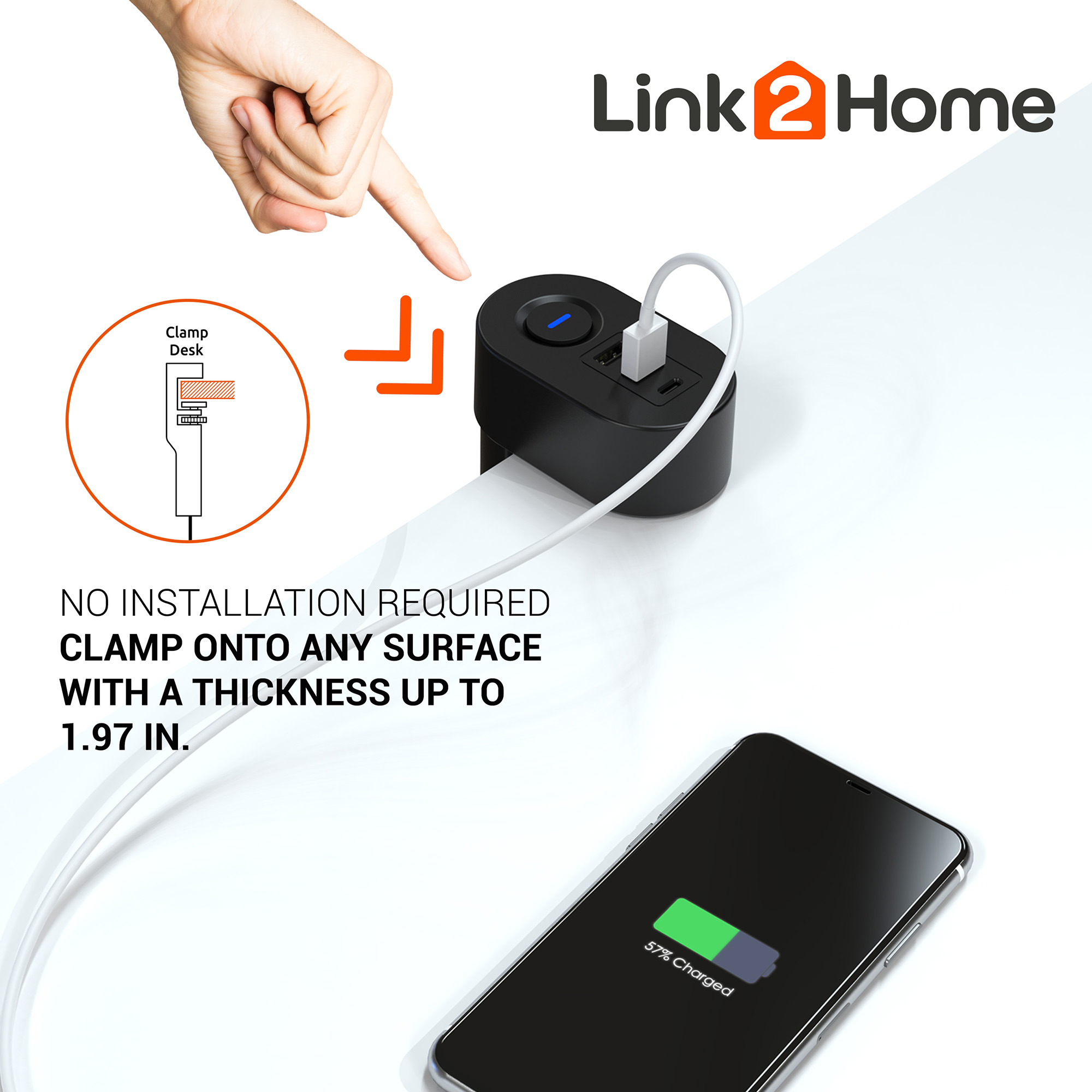 Link2Home - Cord Storage 3 ft. Extension