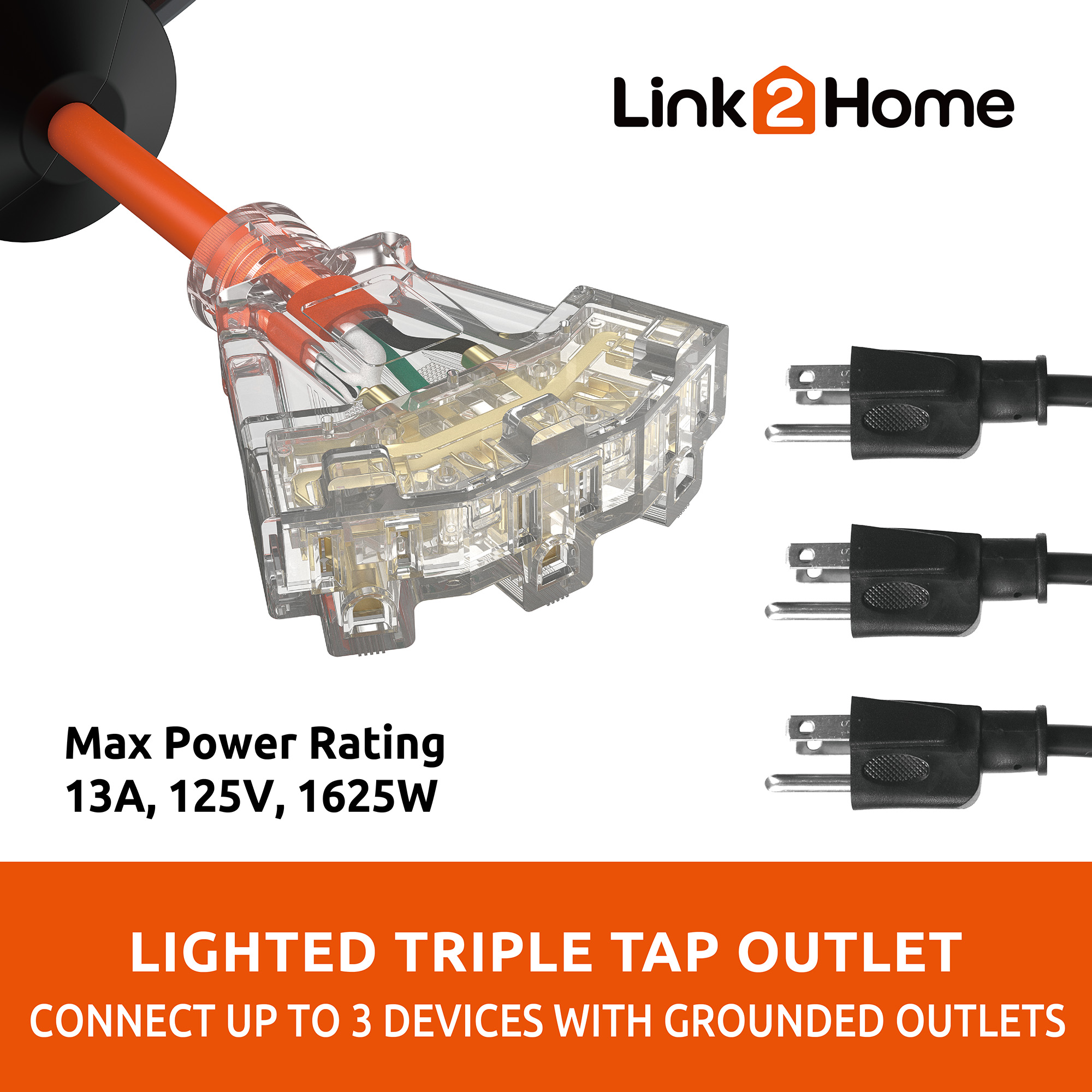 Link2Home - Cord Storage 3 ft. Extension