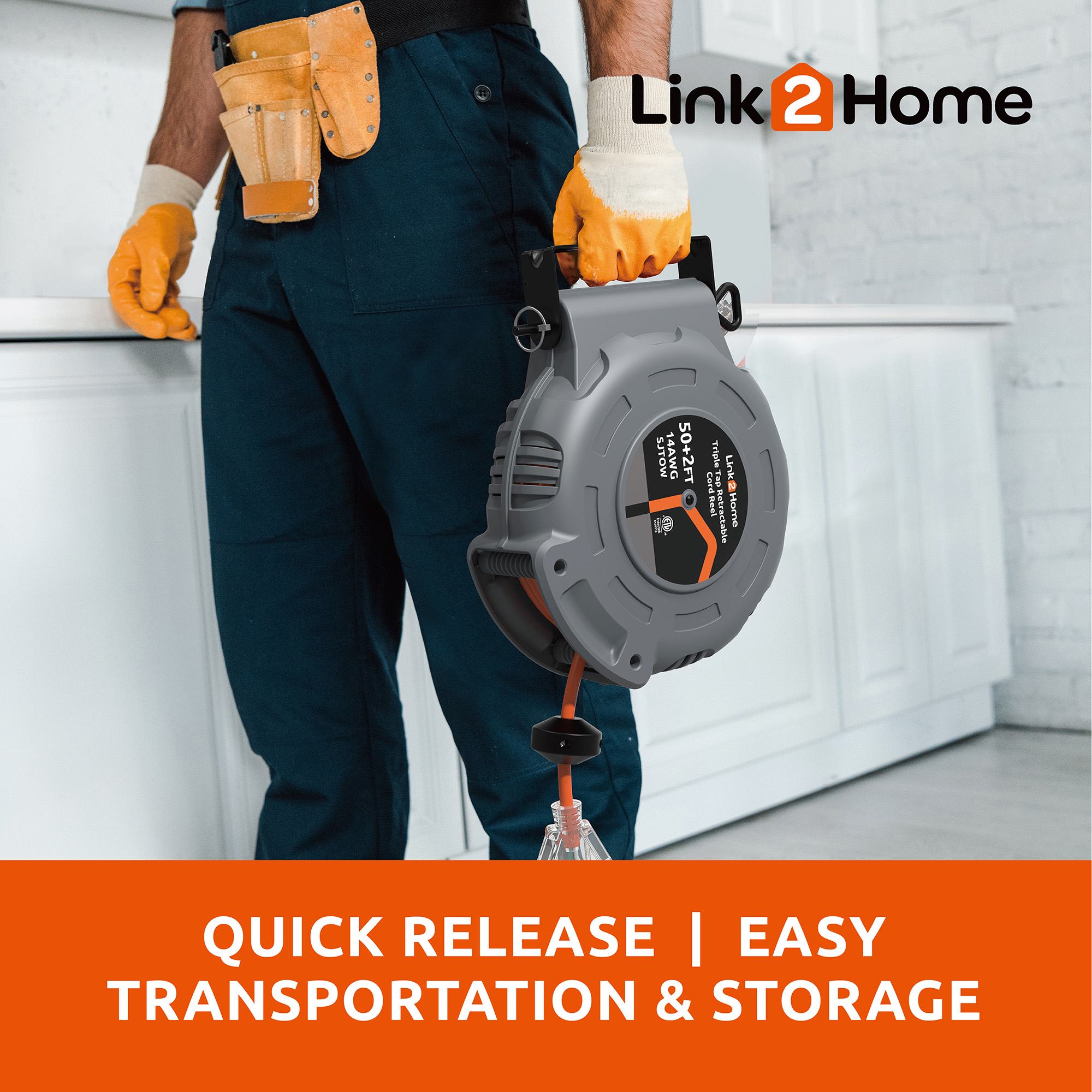 Link2Home - Cord Storage 3 ft. Extension