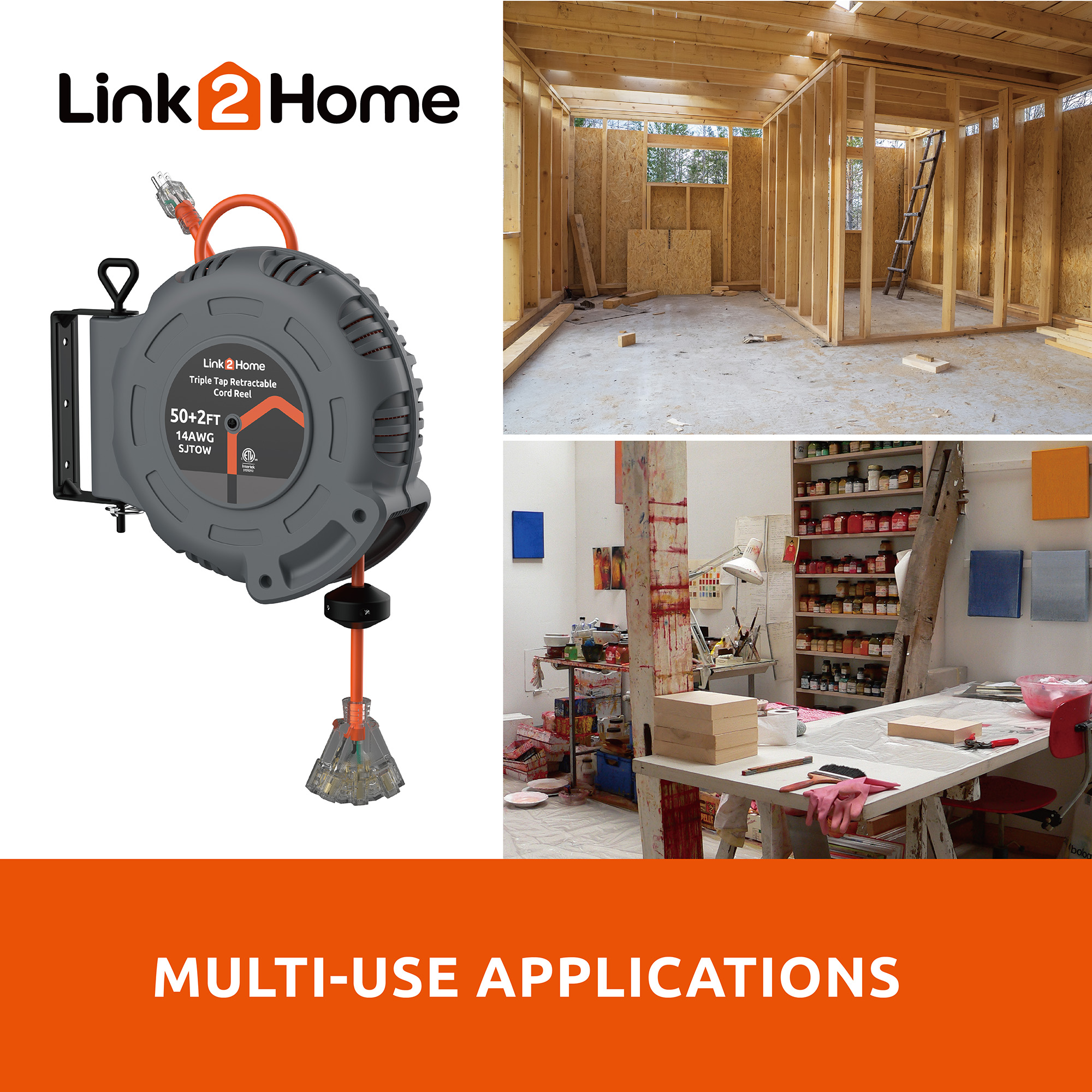 Link2Home - Cord Storage 3 ft. Extension