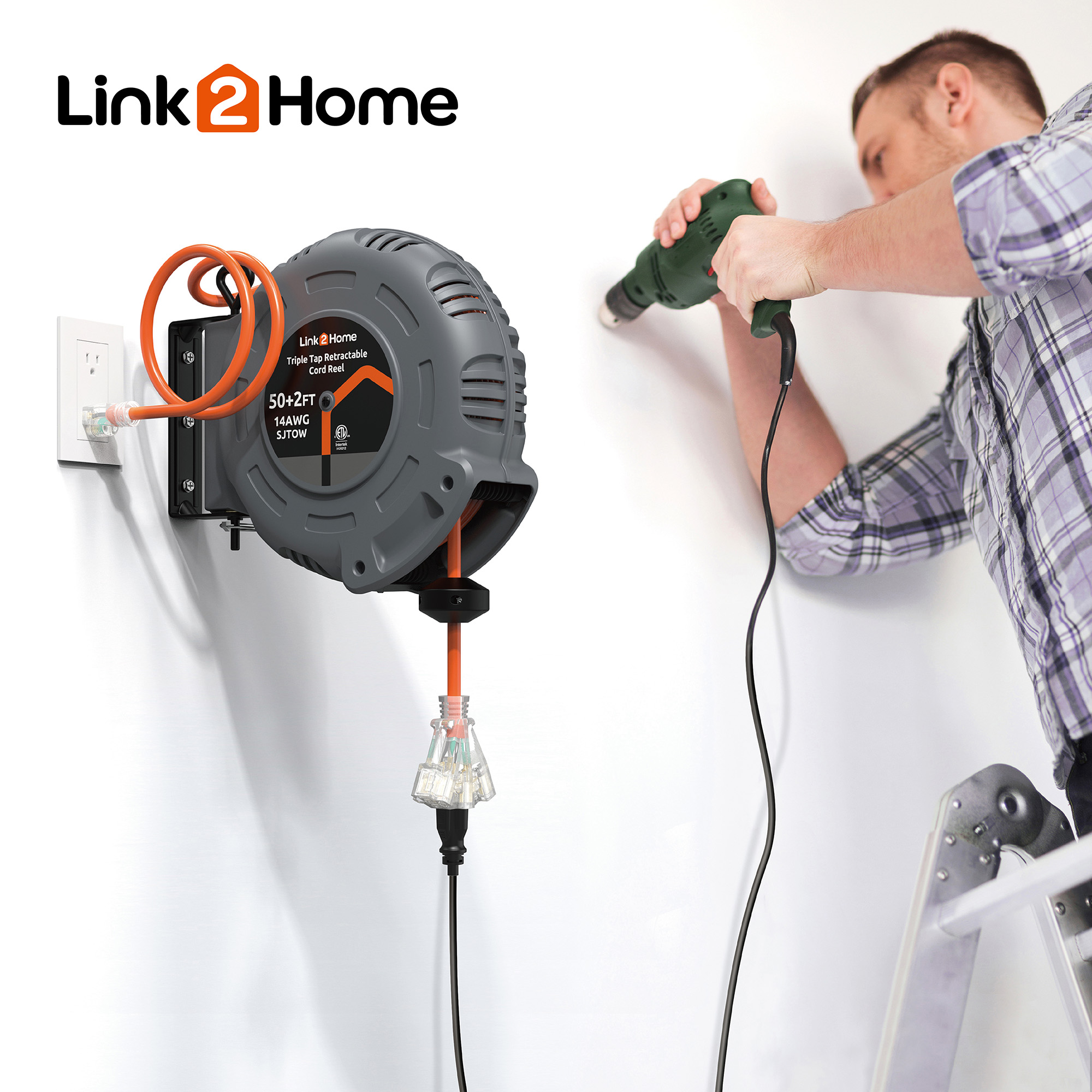 Link2Home - Cord Storage 3 ft. Extension