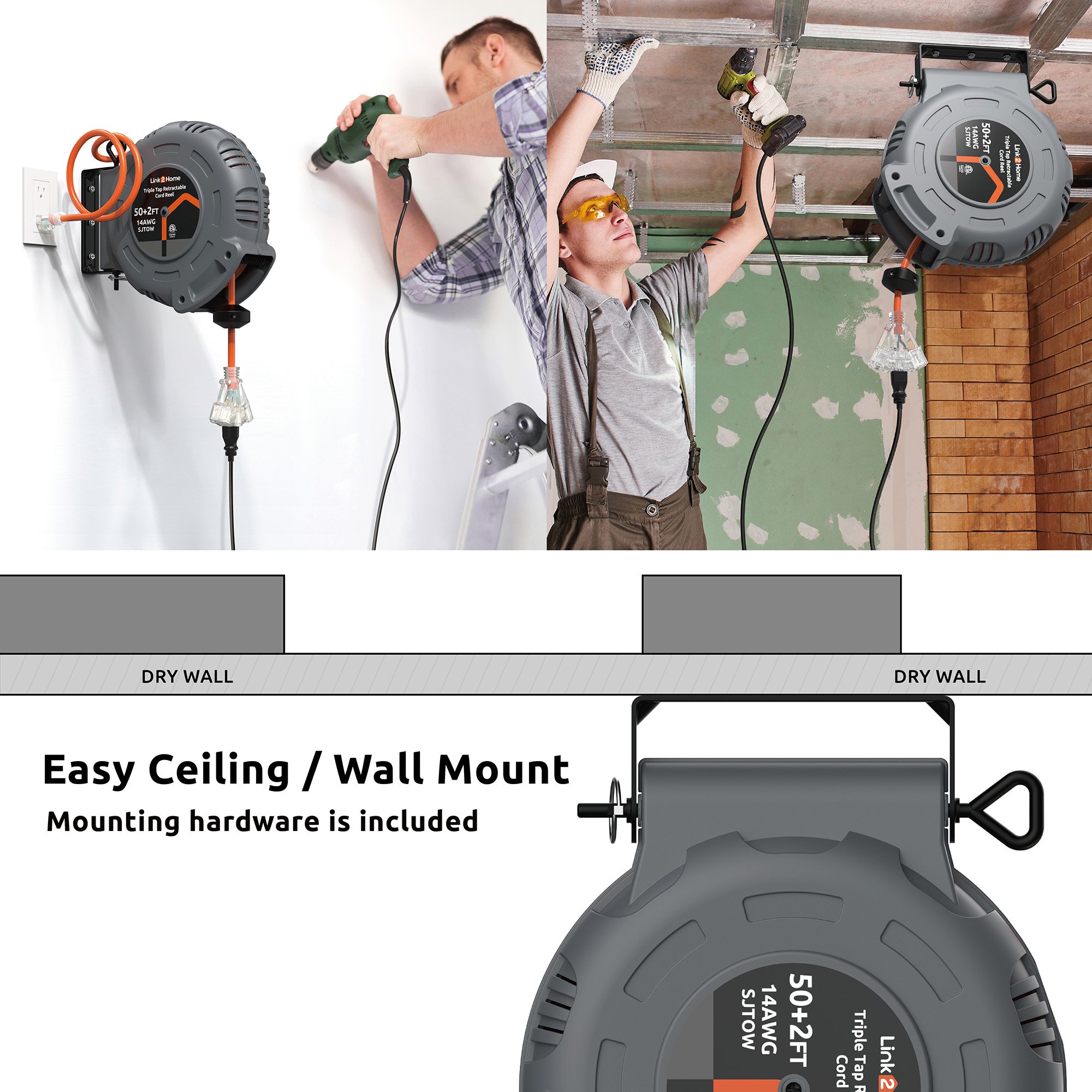 Link2Home - Cord Storage 3 ft. Extension