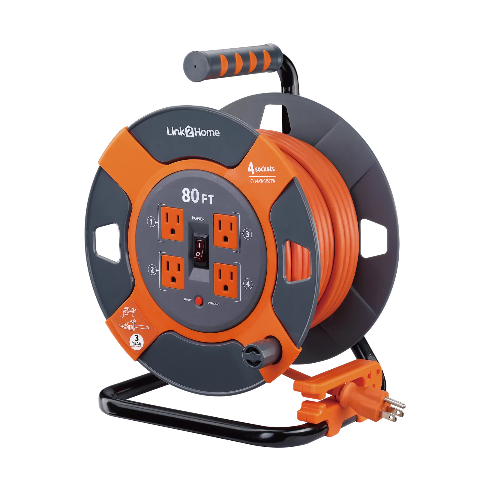 Link2Home - Cord Reel 80 ft. Extension